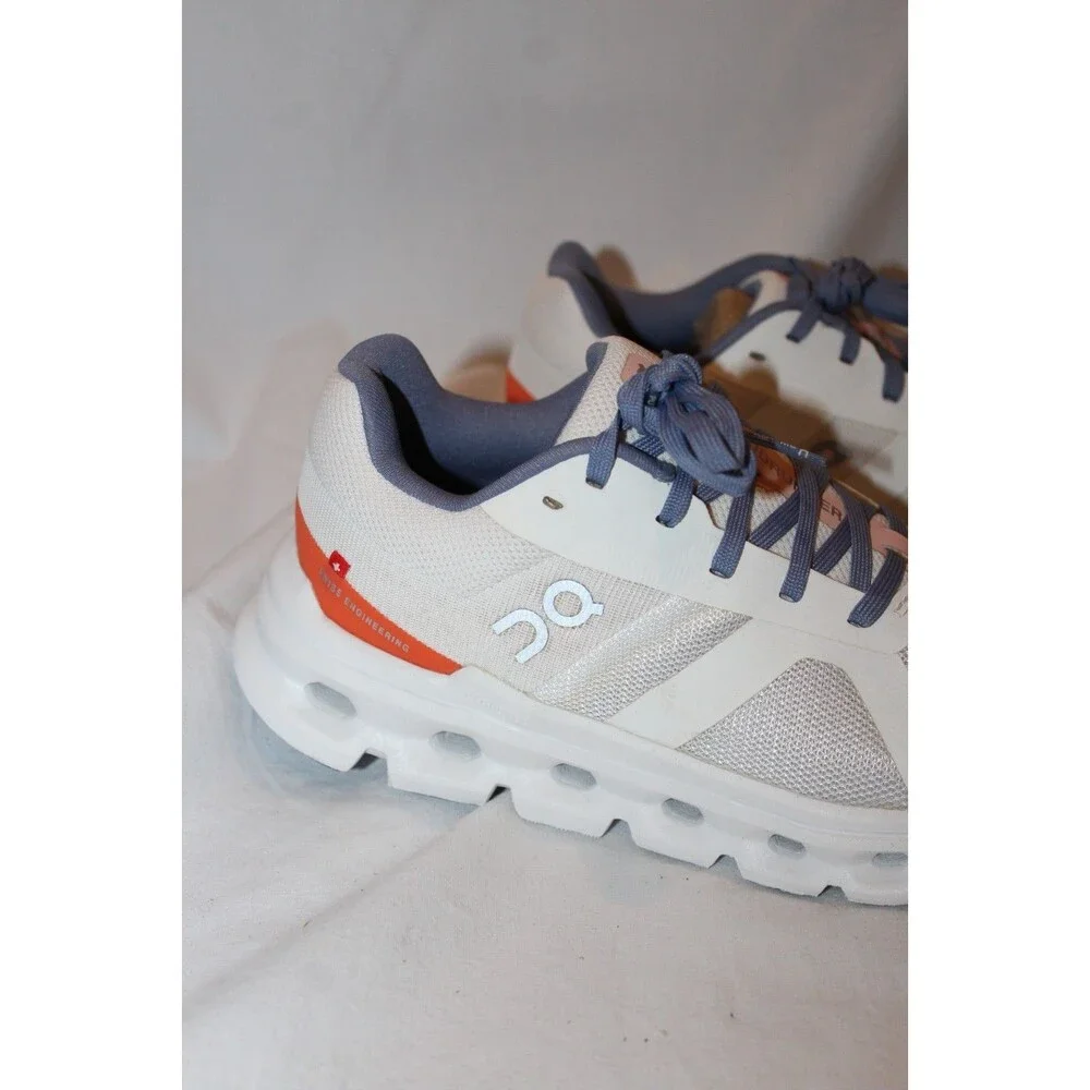 ON CLOUD WOMEN'S CLOUDRUNNER RUNNING ATHLETIC SNEAKERS UNDYED WHITE‎ FLAME 5.5